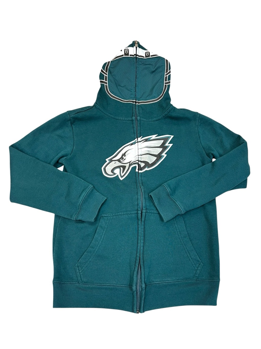 NFL Philadelphia Eagles Green Full Zip Hoodie Sweater Size M (10/12) Youth Kids